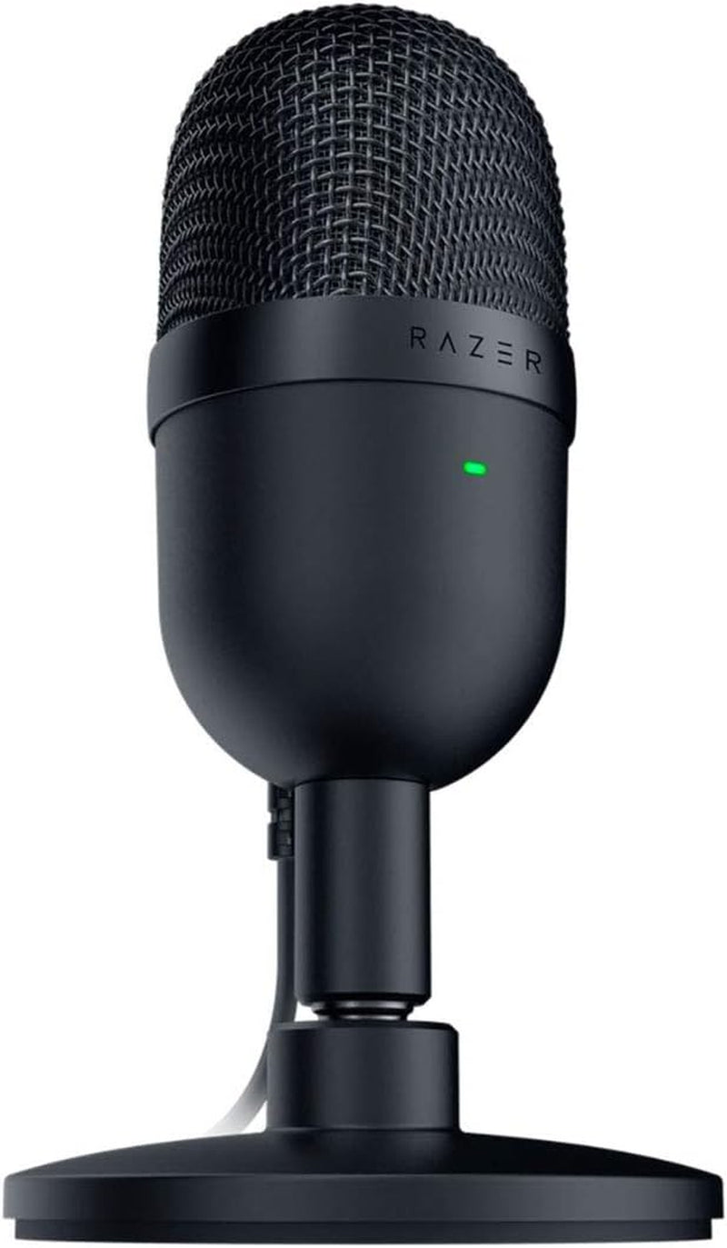 Seiren Mini USB Condenser Microphone for Professional Streaming and Gaming on PC - Superior Recording Quality with Supercardioid Pickup Pattern - Adjustable Stand and Shock Resistance - Classic Black