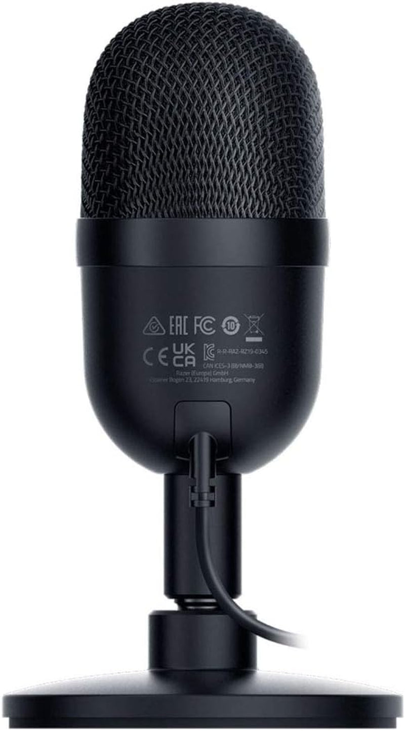 Seiren Mini USB Condenser Microphone for Professional Streaming and Gaming on PC - Superior Recording Quality with Supercardioid Pickup Pattern - Adjustable Stand and Shock Resistance - Classic Black